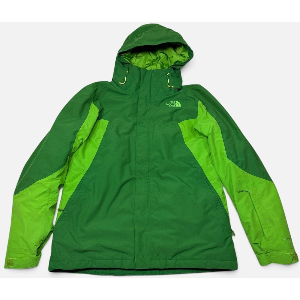 The North Face Jacket Mens Large Green HyVent Ski Snowboard Insulated Hooded
